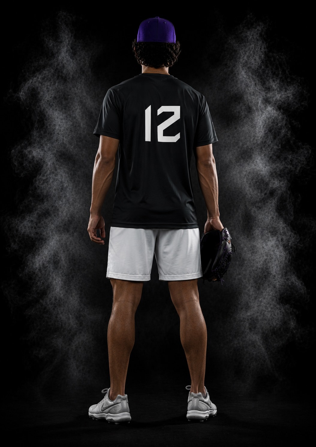 Black Practice jersey: back view